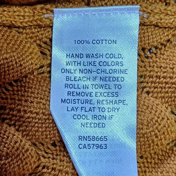 Treasure & Bond Women's M Pointelle Cotton Knit Tank Dress Cover Up Mustard NEW - Picture 5 of 7